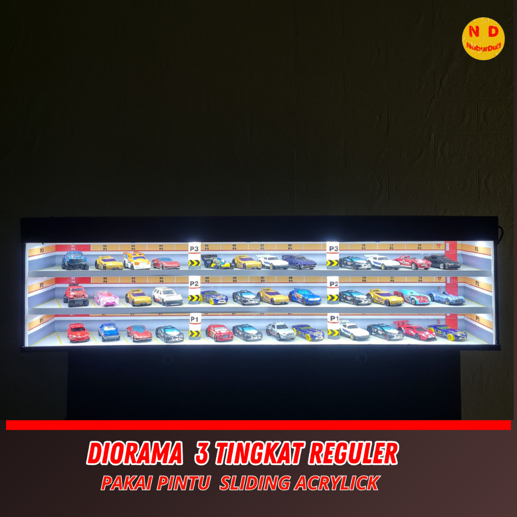 Diorama Parkiran bassement Mobil Hot Wheels / Diecast / Display Parkir basement 3 Tingkat Parkiran M