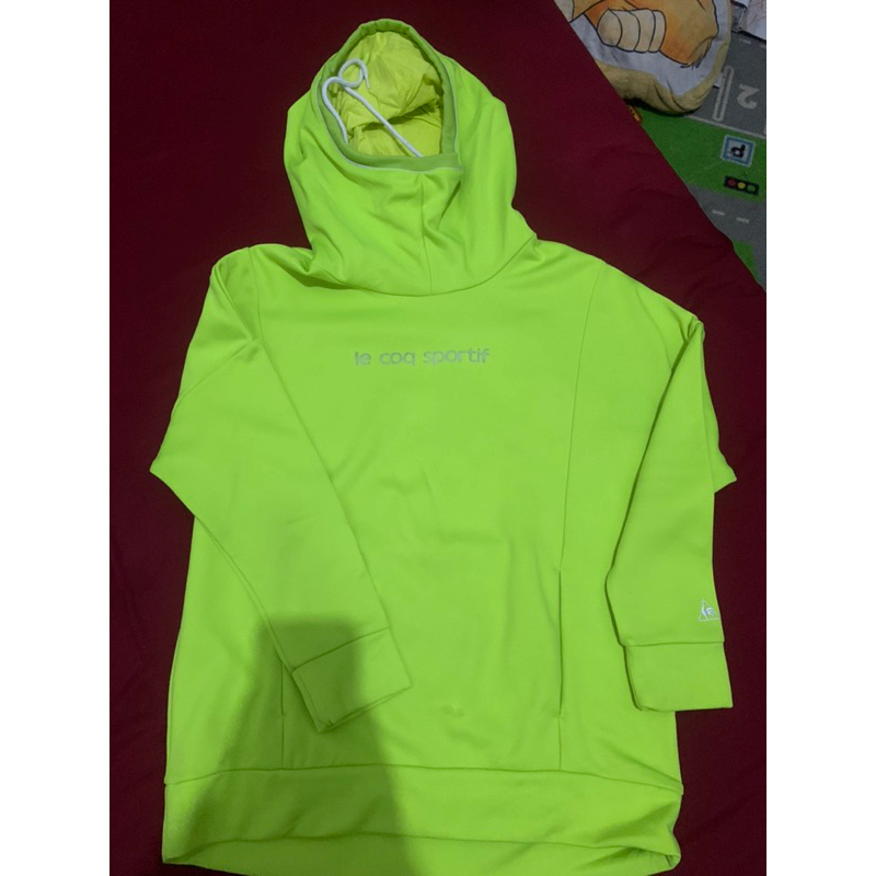 HOODIE ORI BAL LE COQ SPORT HIJAU NEON UKURAN M-L