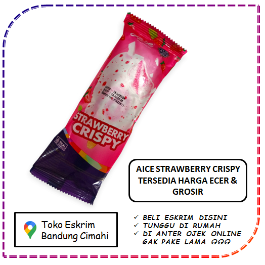 

Es Krim Ice Cream Eskrim Aice New Strawberry Crispy Bandung Cimahi