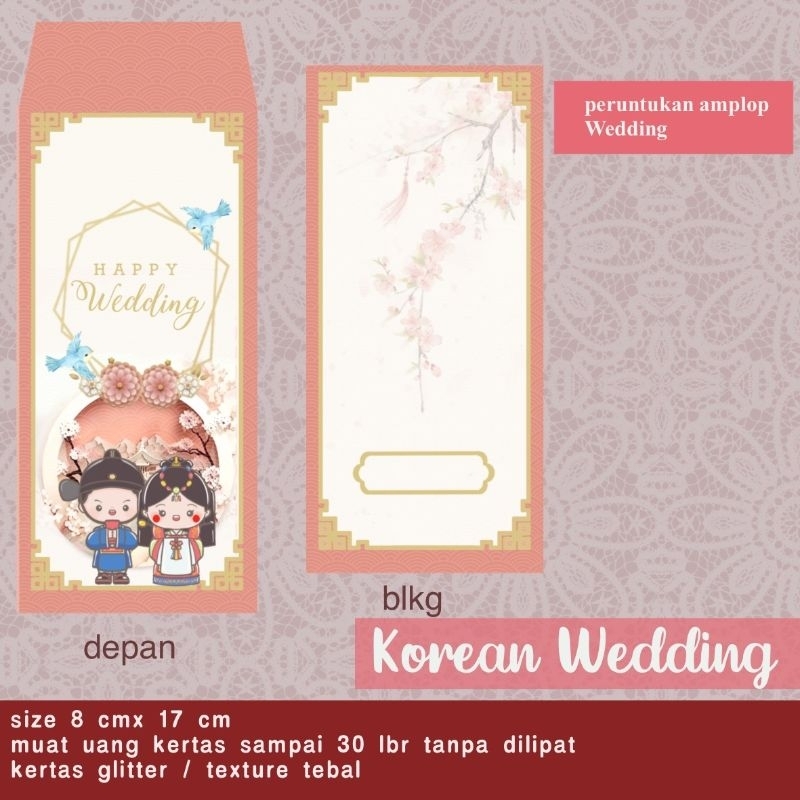 

Amplop angpao wedding special (free custom nama ( harga untuk 1pack isi 8 pcs)