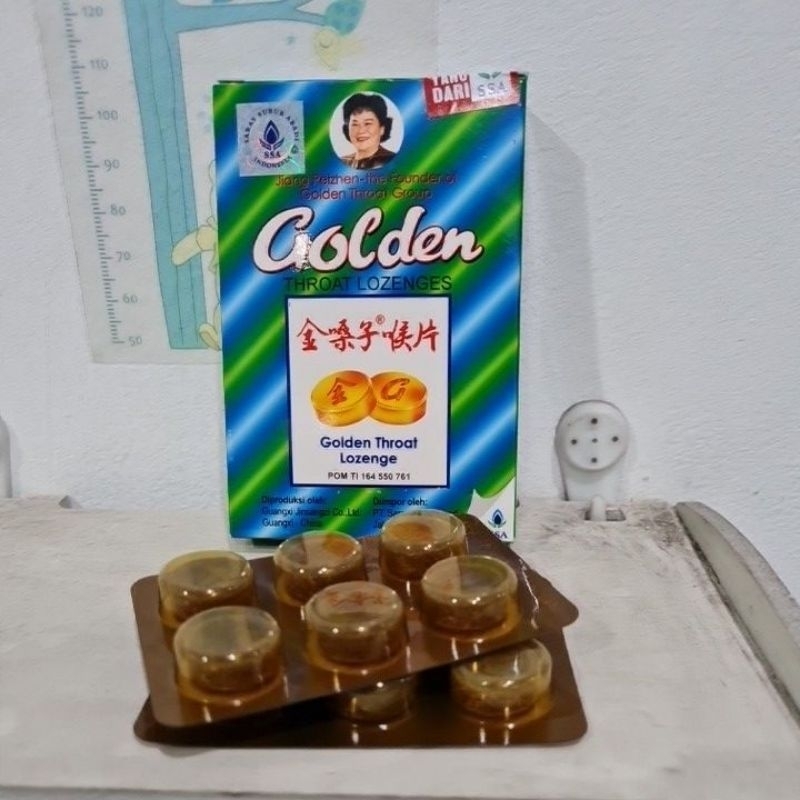 

GOLDEN THROAT LOZENGES 12 butir permen tenggorokan kering