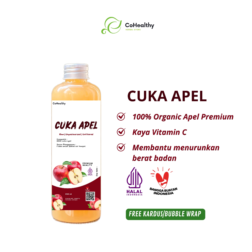 

Cuka Apel Asli Minuman Diet Premium Pure Original 250ml