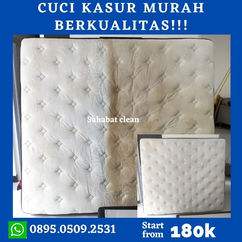 jasa cuci kasur/springbed ukuran double size 120*200cm murah berkualitas bergaransi