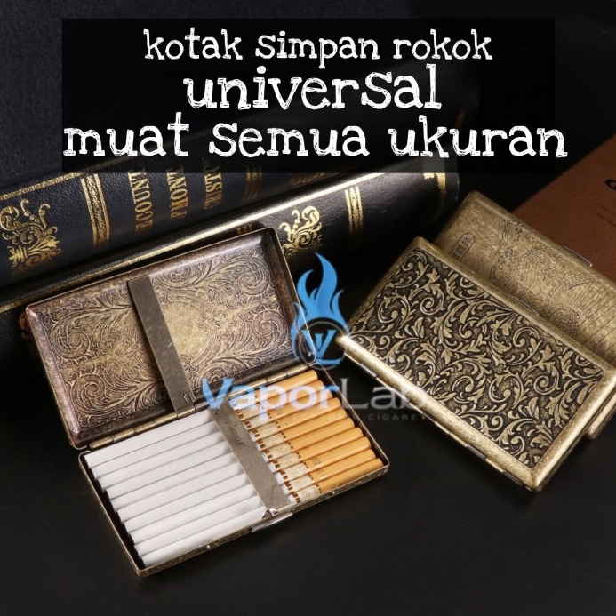 PROMO BESAR kotak tempat simpan rkk vintage besi classic premium cig case all size  I MALBORO