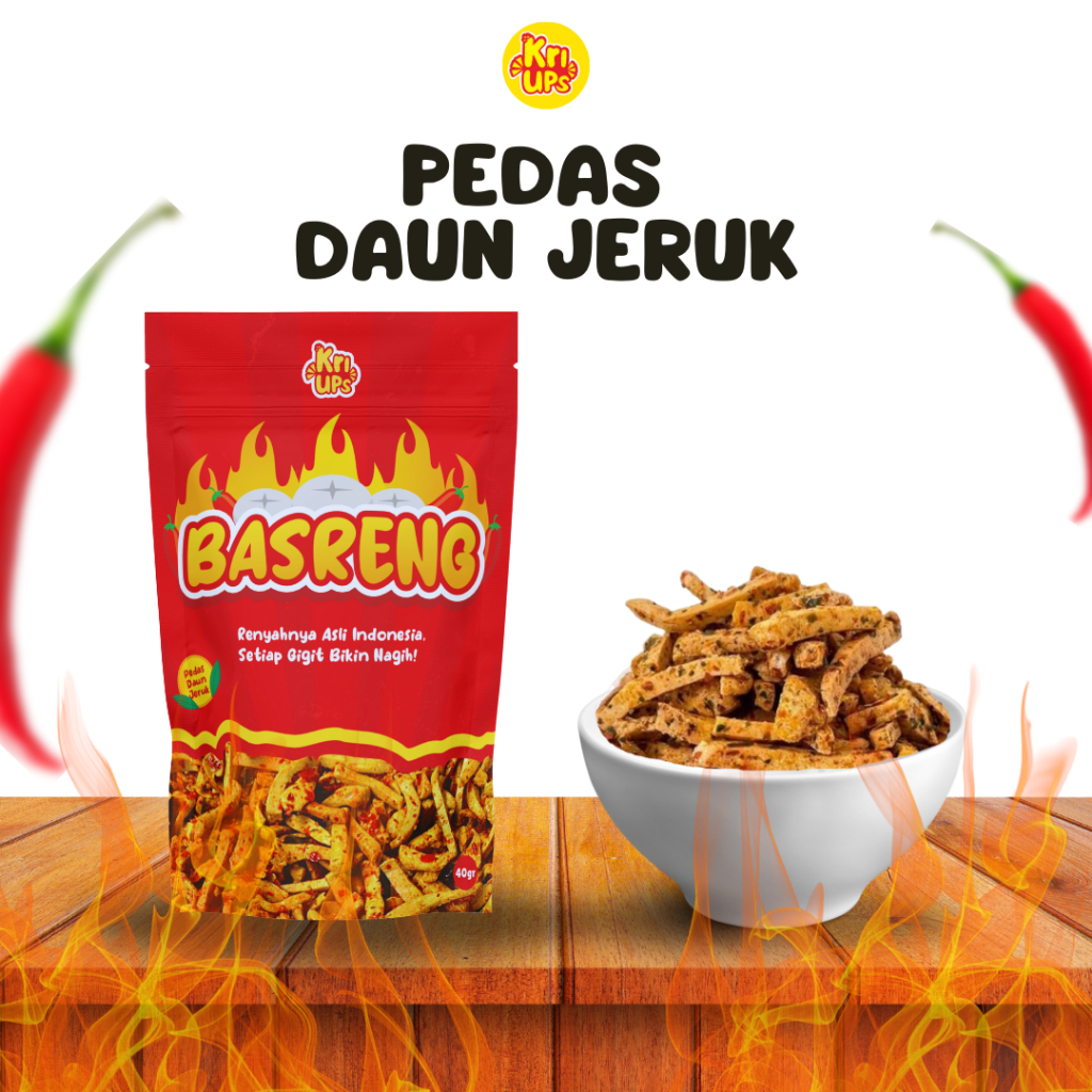 

Basreng Pedas Daun Jeruk Mini Banjarmasin KRIUPS