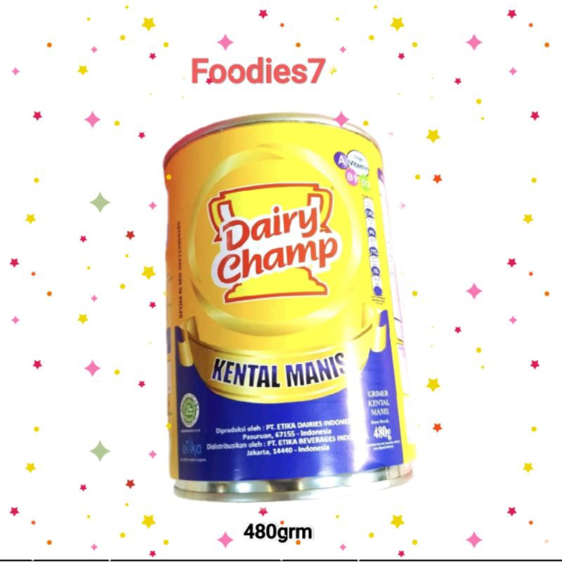 

[Foodies7] DAIRY CHAMP SUSU KENTAL MANIS 480 Grm