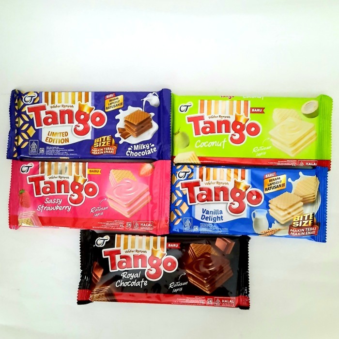 

KL - Tango Wafer Sassy Stroberi / Strawberry / Cokelat Chocolate Tiramisu / Susu Vanilla 110 g