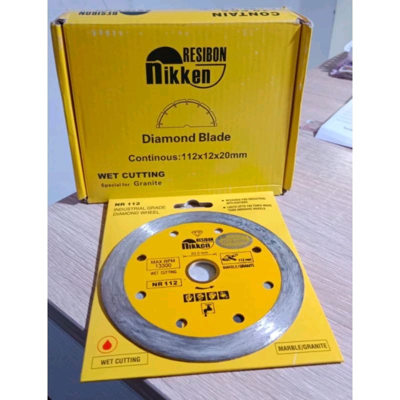 Nikken Diamond Blade Mata Gerinda Potong Keramik Basah Turbo NR 112