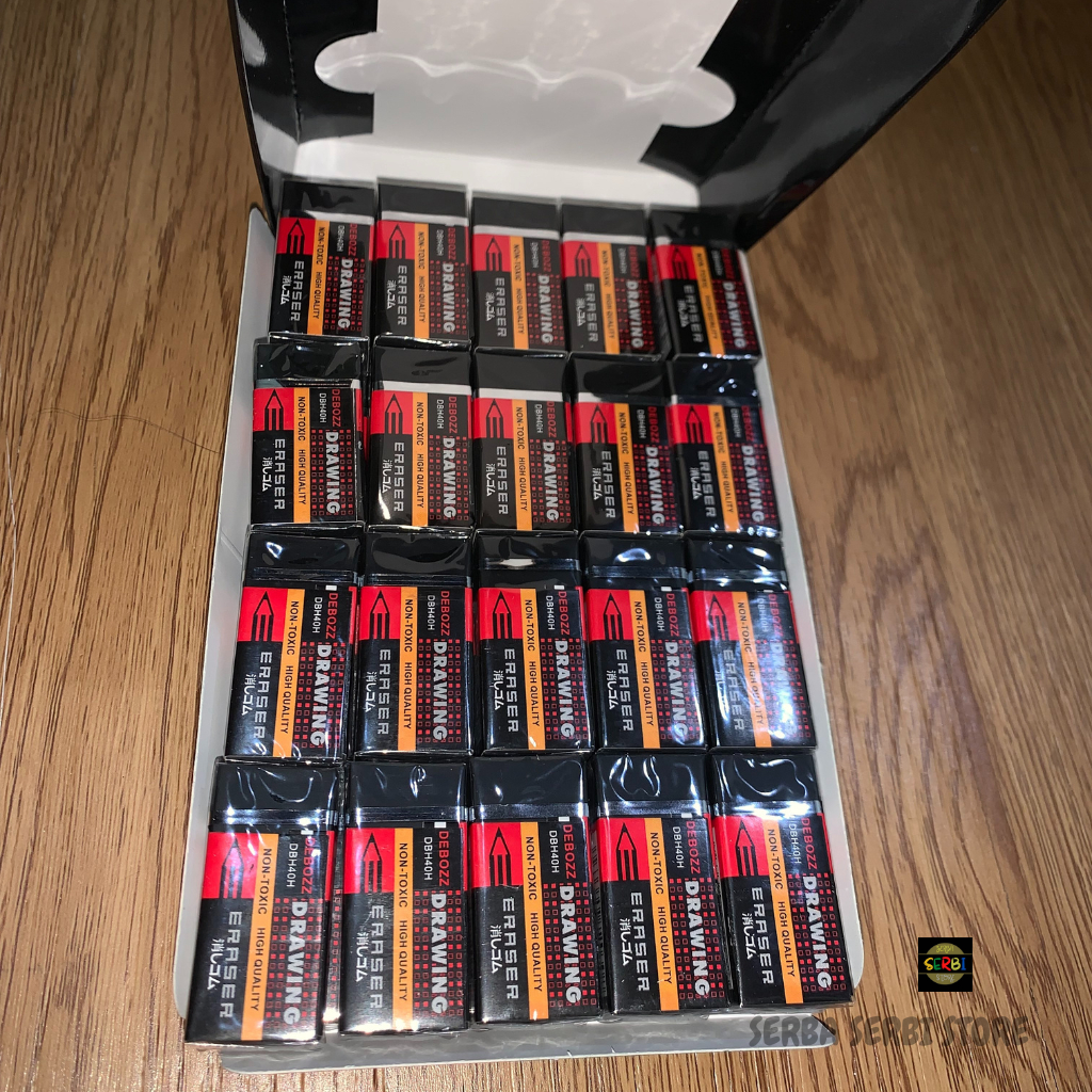 

PENGHAPUS PENSIL / DEBOZZ / DRAWING ERASER / STIP / PENGHAPUS HITAM BERKUALITAS / NON TOXIC / PENGHAPUS KARET WARNA HITAM