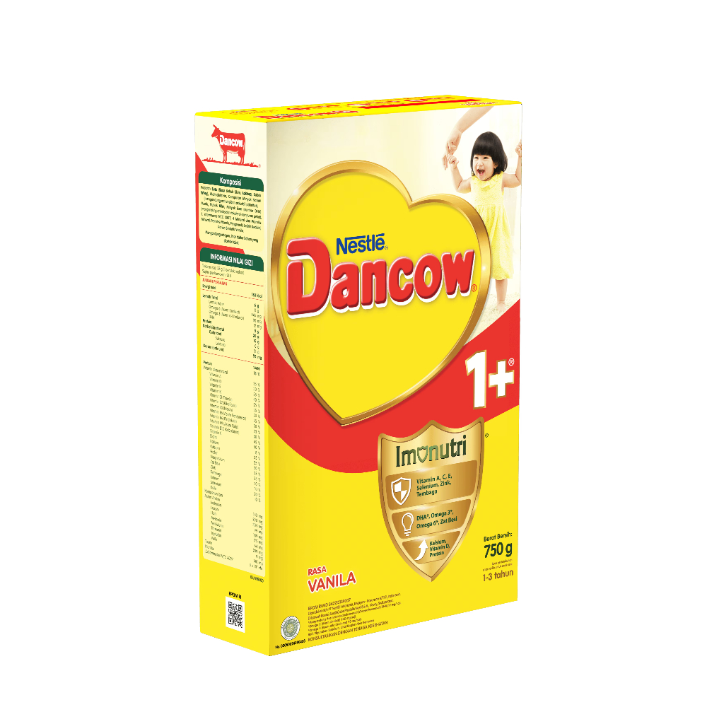 

Nestlé DANCOW 1+ Imunutri Vanila Susu Pertumbuhan Anak 1-3 Tahun Box 750g