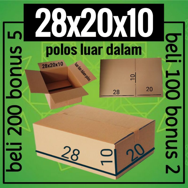 

Kardus karton box packing 28x20x10