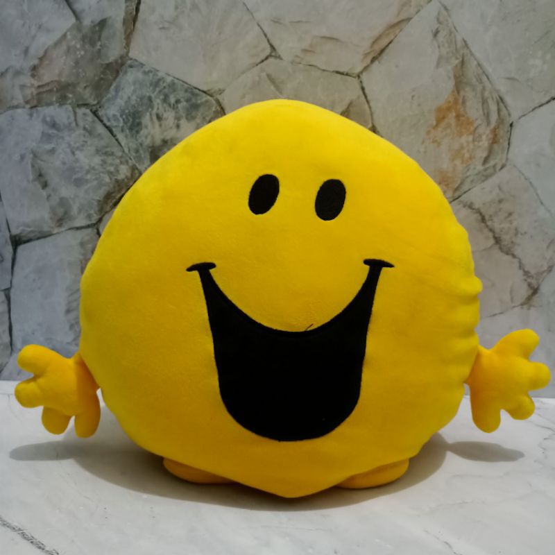 Boneka Bantal Mr. Happy Mr Men Little Miss Original Sanrio