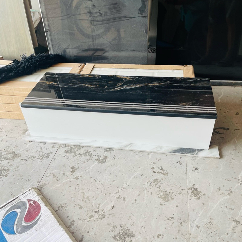 Granit Tangga Hitam Motif marmer 30x90 30x100 30x120 list Plint Custom ukuran Granite lantai tangga 
