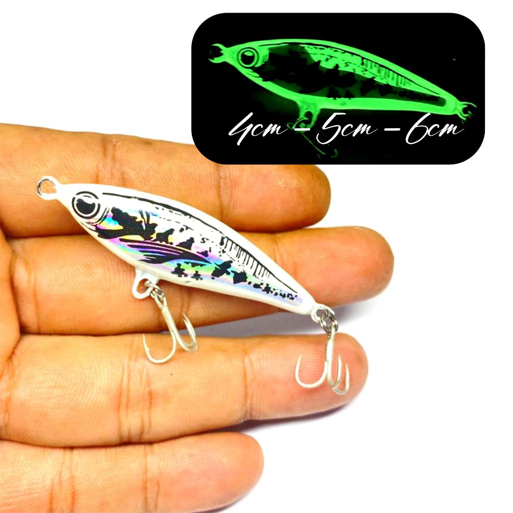 Umpan casting siang dan malam mini stickbait glow