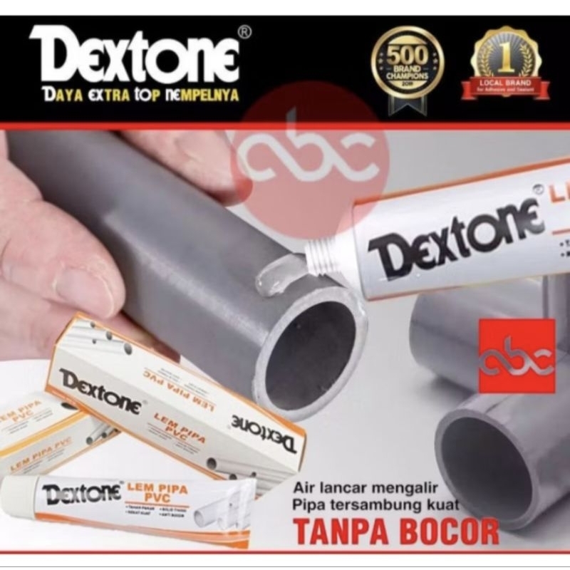 LEM PIPA PVC DEXTONE 40gr WATERPROOF/ BISA DIGUNAKAN DI DALAM AIR/ LEM PVC/ LEM PIPA/ DEXTONE