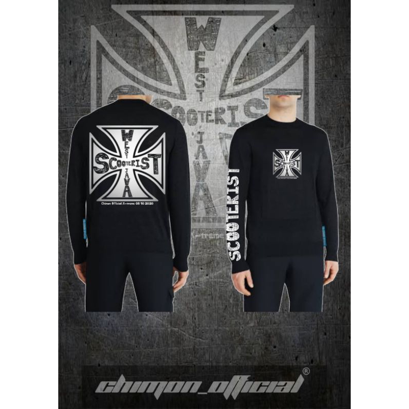 Kaos Vespa Scooterist West Java Lengan Panjang Original Merchandise Limited Edition