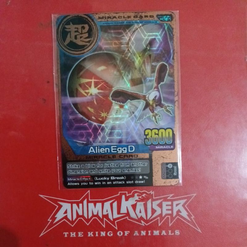 ORIGINAL MESIN 100% PROMO ANIMAL KAISER MIRACLE CARD ALIEN EGG D ICARUS THE YOUNG EAGLE RARE ORIGINA