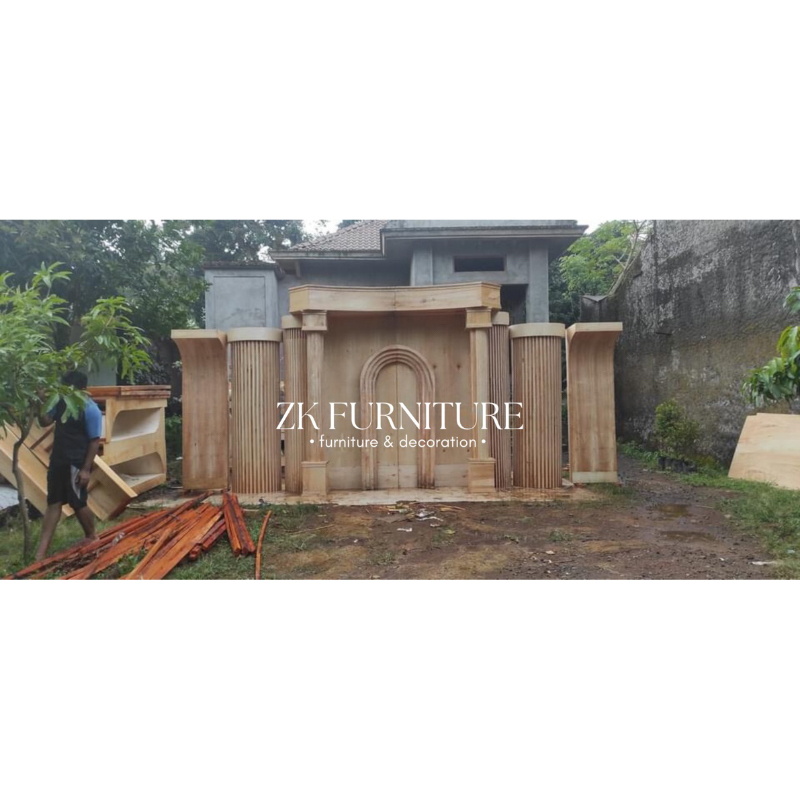 pelaminan backdrop triplek /backdrop pernikahan triplek / dekorasi wedding terbaru / backdrop triple