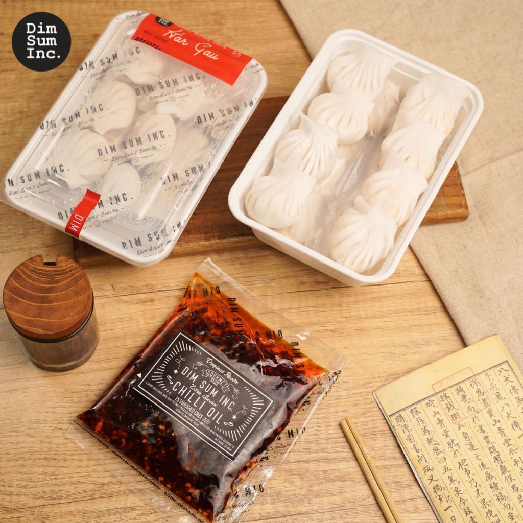 

PAKET KOMBO DIMSUM INC - Hakau / Har Gau / Har Gao + Chilli Oil / Minyak Cabai Sachet 100gr Premium by Dimsum Inc