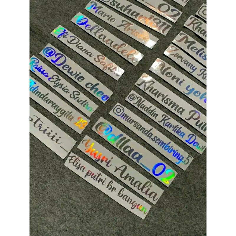 

Stiker Hologram custom nama