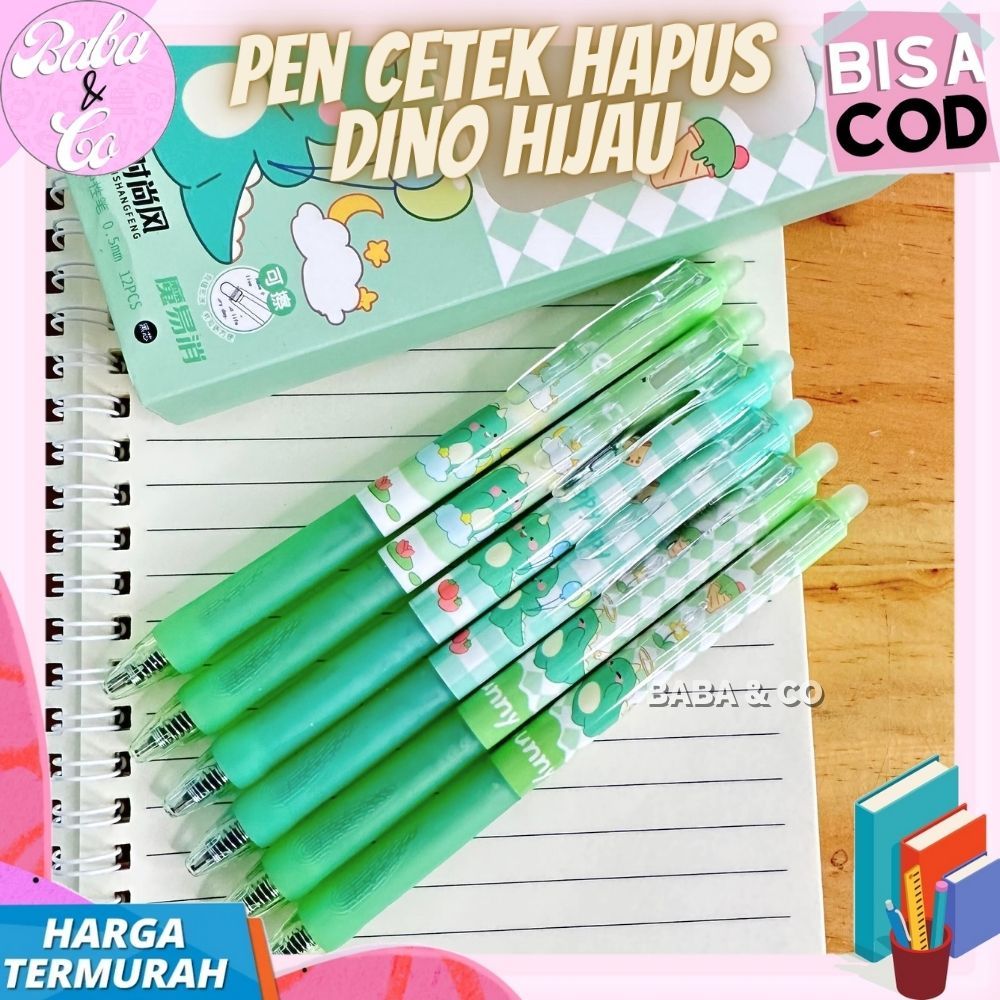 

PEN CETEK HAPUS DINO HIJAU PULPEN CETEK HAPUS AODEMEI CUTE GREEN DINO LUCU UNIK PEN ODEMEI HAPUS