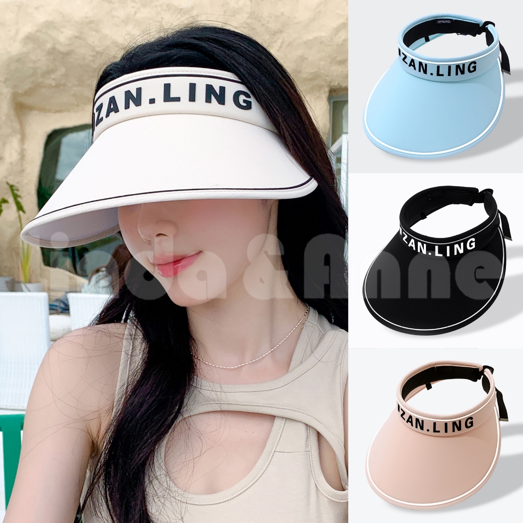 L&A - Topi Matahari Wanita Topi Pantai Visor Kekinian Import Topi Olahraga Wanita Sport Hijab Topi S