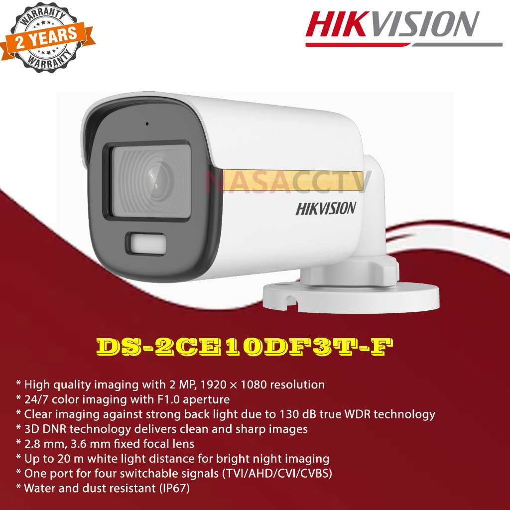 HIKVISION CAMERA CCTV DS-2CE10DF3T-F