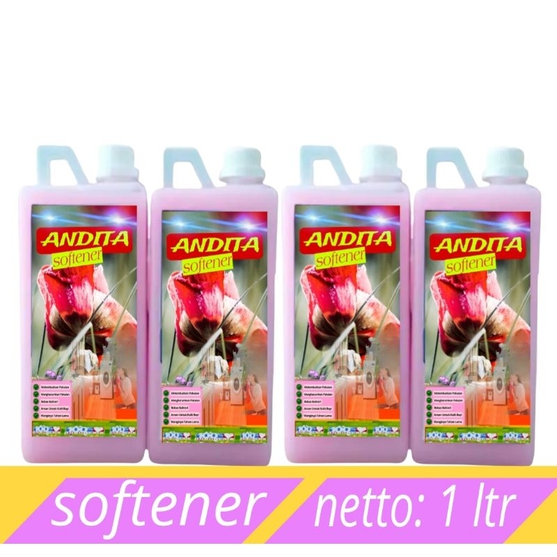 Softener pelembuat pakaian sekali bilas wangi isi 1 liter
