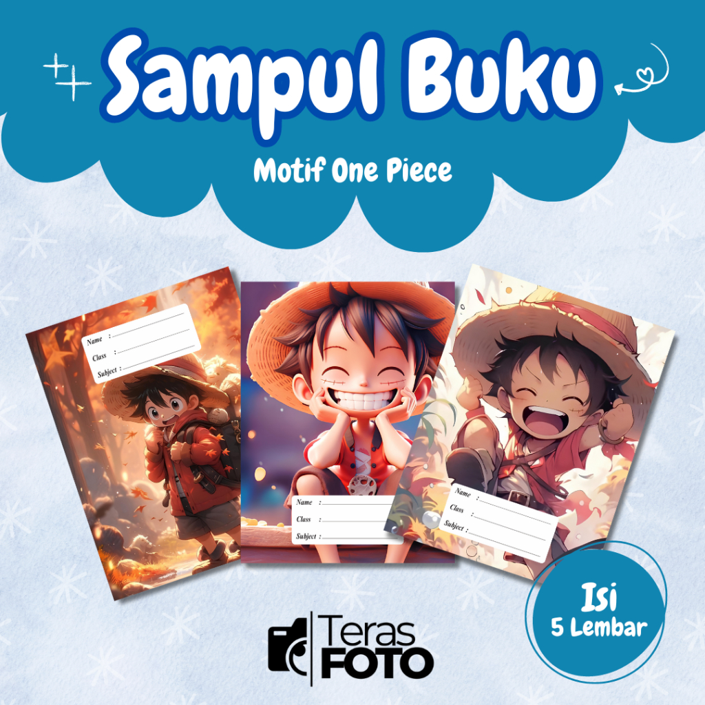 

(Isi 5 Lembar) SAMPUL BUKU MOTIF ESTETIK ONE PIECE / SAMPUL BUKU TULIS SIDU CAMPUS BIGBOSS / SAMPUL BUKU BOOK COVER A5/B5 / SAMPUL BUKU AESTHETIC