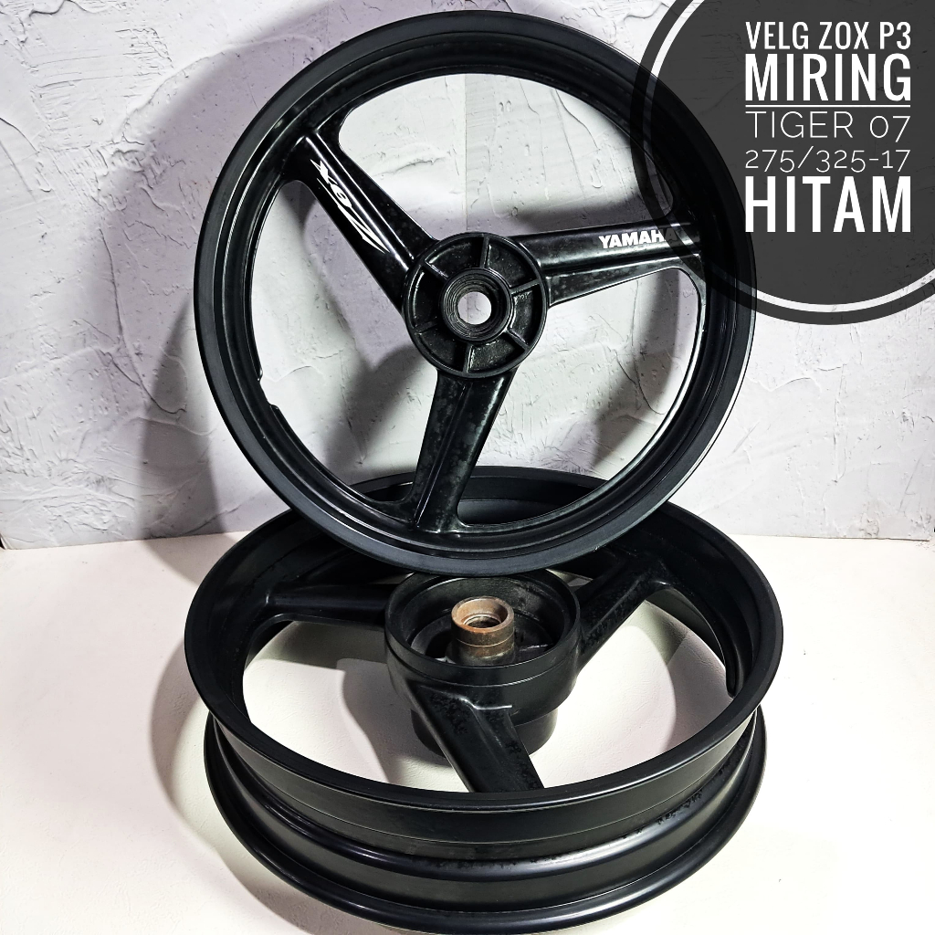 Velg bintang Tiger 07 ZOX palang 3 275 350 17 hitam SALE