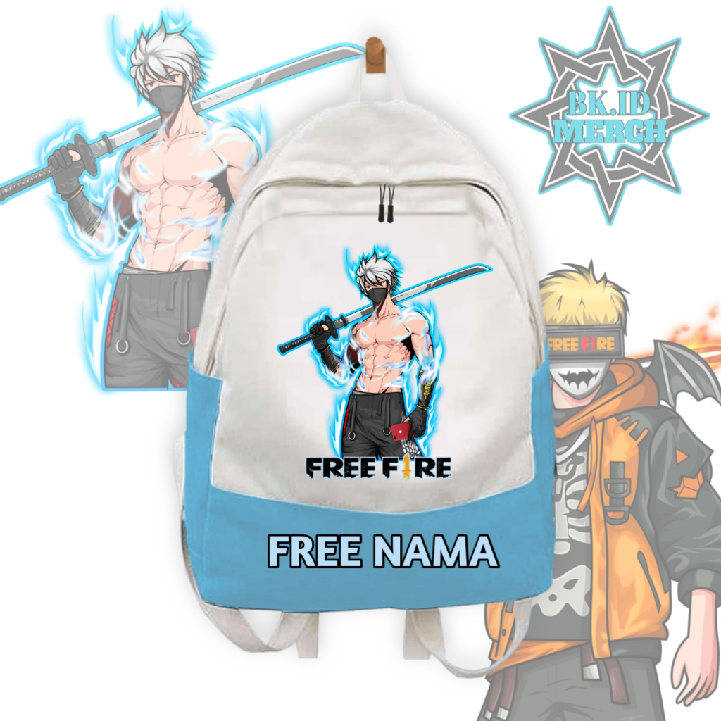 TAS RANSEL ANAK SEKOLAH GAMBAR KARAKTER FREE FIRE PEDANG KATANA/BAHAN PREMIUM