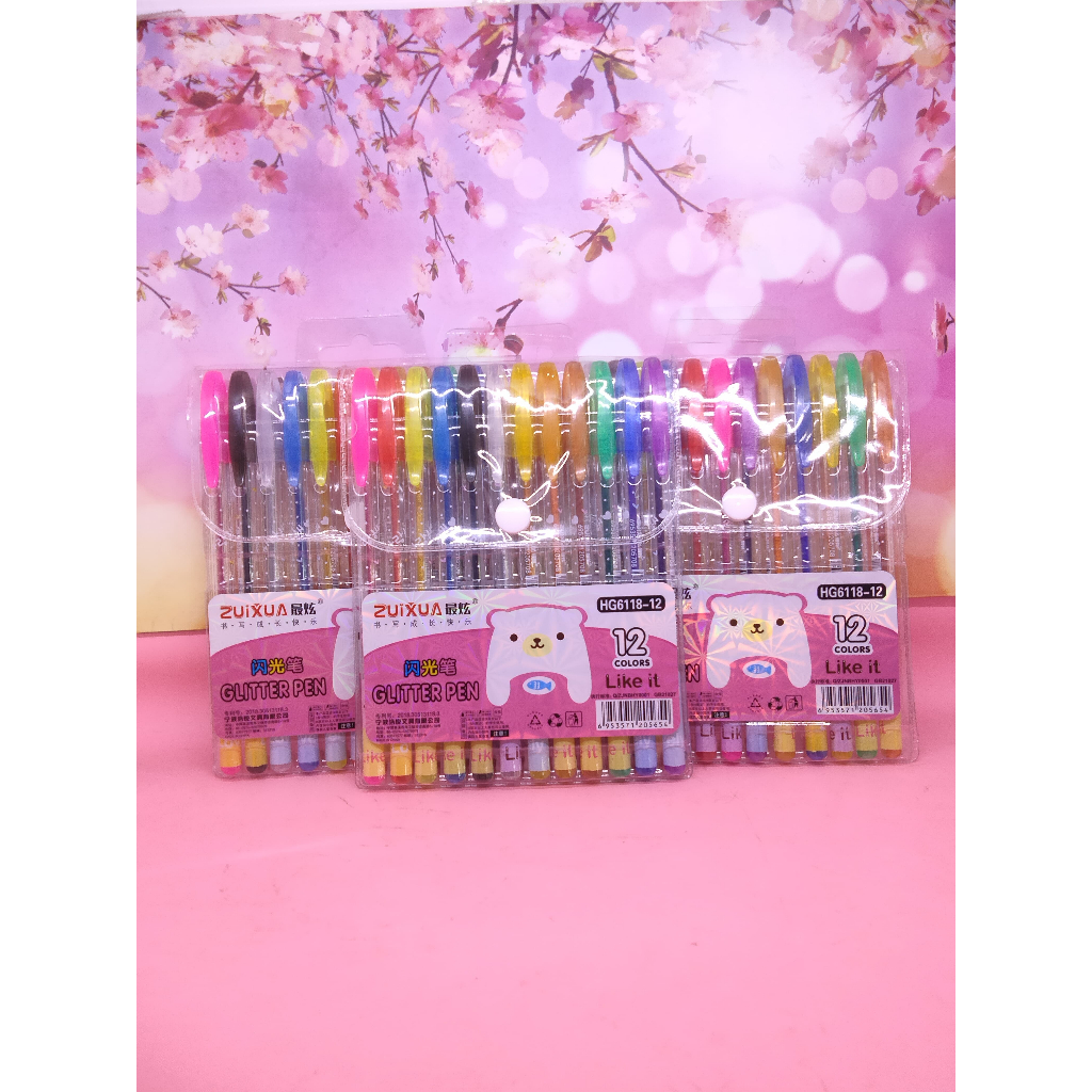 

ZUIXUA GLITTER PEN 12 WARNA