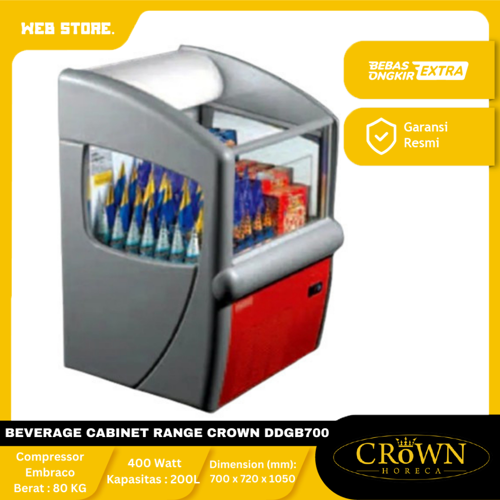 Mesin Pendingin Minuman / Beverage Cabinet Range CROWN DDGB700