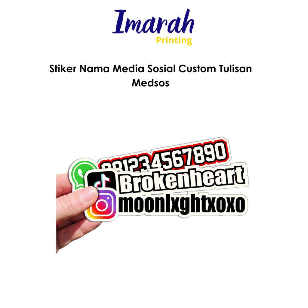 

IMARAH - Stiker Nama Media Sosial Custom Tulisan Medsos