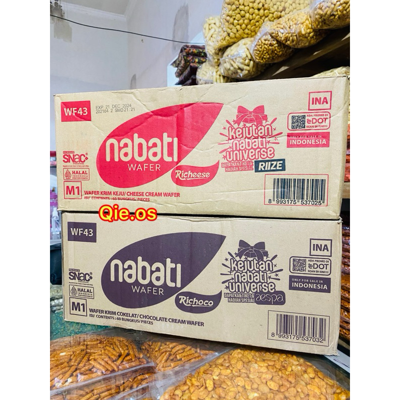 

nabati karton nabati dus coklat keju eceran 2000 isi 60