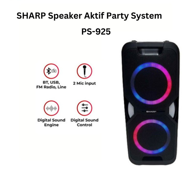 SPEAKER SHARP PS 925 / SHARP SPEAKER AKTIF PARTY SYSTEM PS 925
