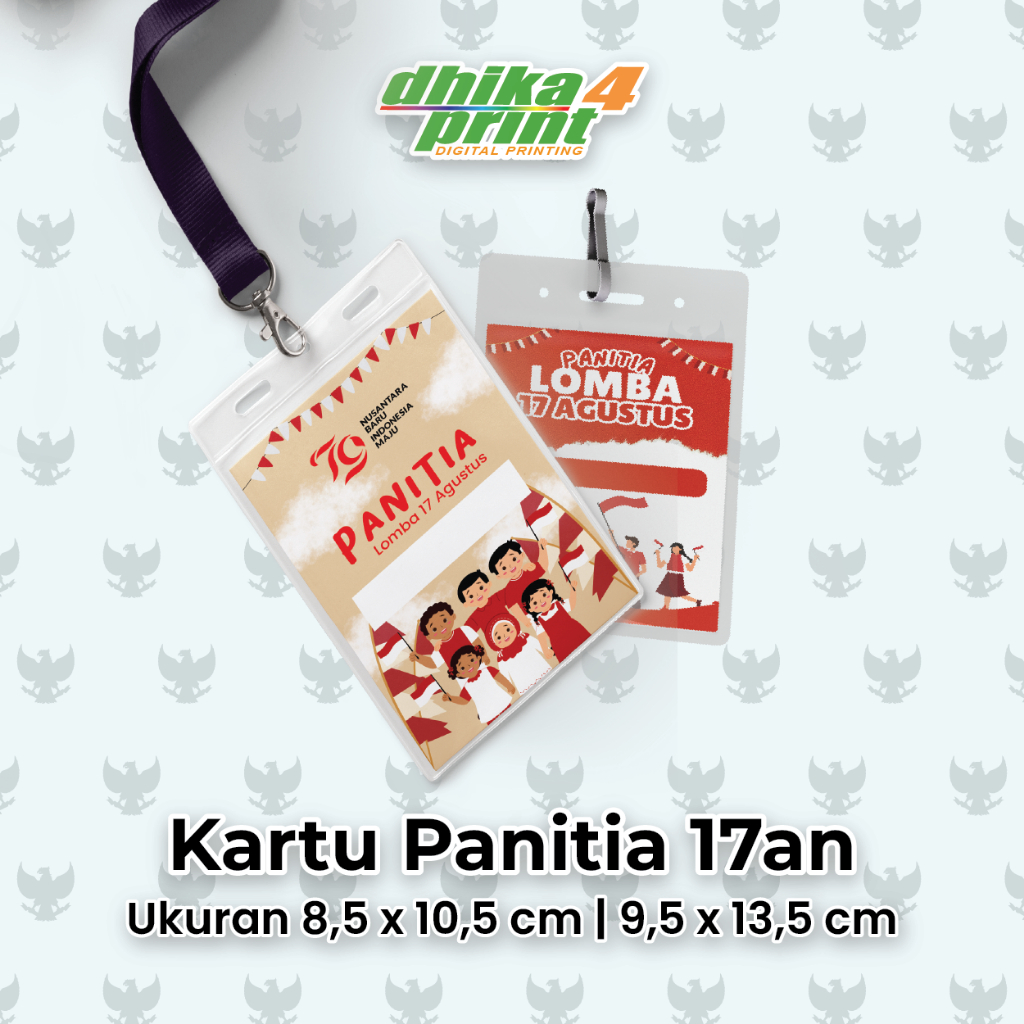 Kartu Nama Panitia 17 Agustus | ID Card Name Tag Panitia 17 Agustus Custom