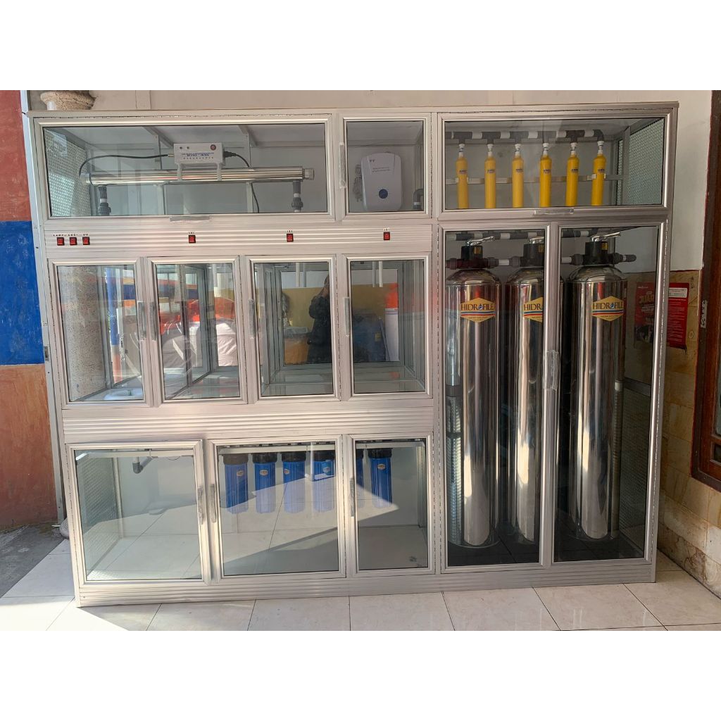 Mesin air minum isi ulang bio energy 4 ruang tandon 5200+2200l