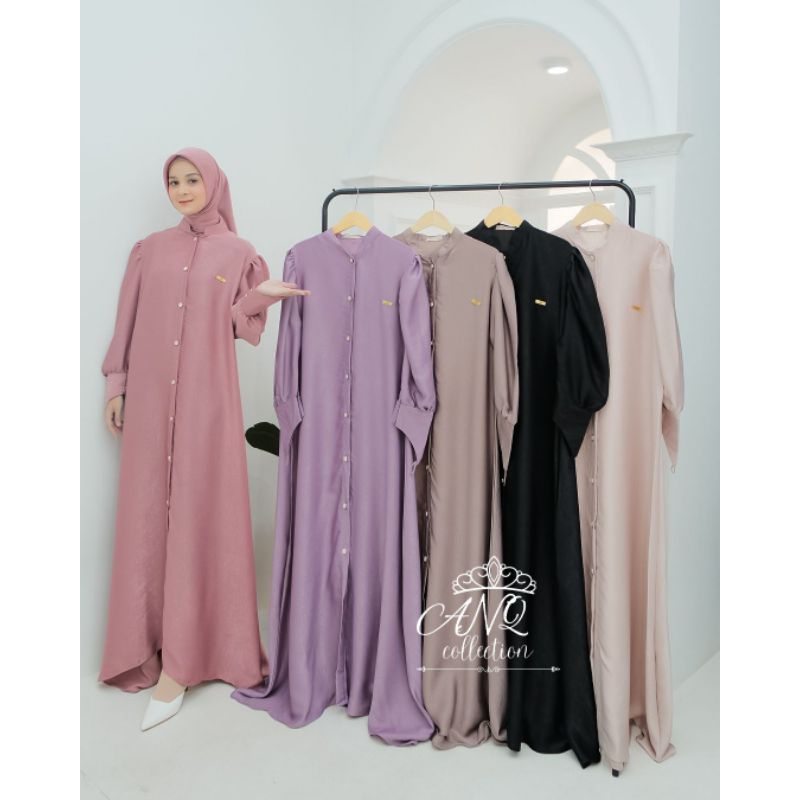 GAMIS ANQ SYARIFAH SET HIJAB SANTORINI PREMIUM/ SYARIFAH SET HIJAB BY ANQ COLLECTION/ GAMIS ANQ COLL