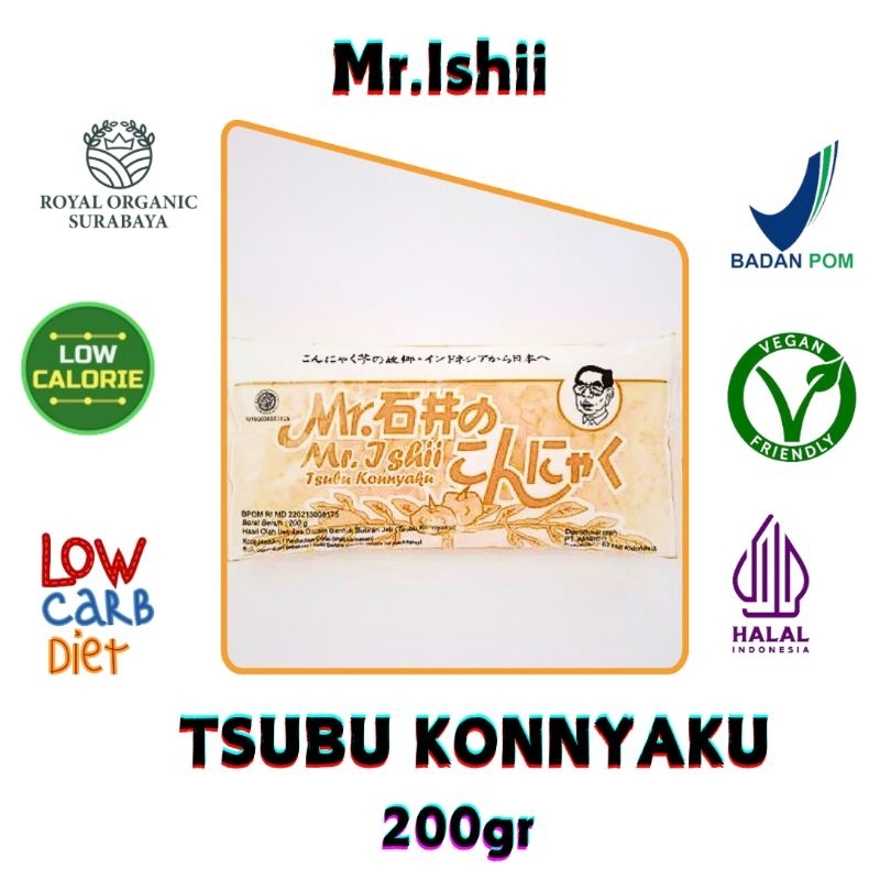 

Mr.Ishii Tsubu Konnyaku ( Beras Konnyaku basah) 200gr, gampang dimasak