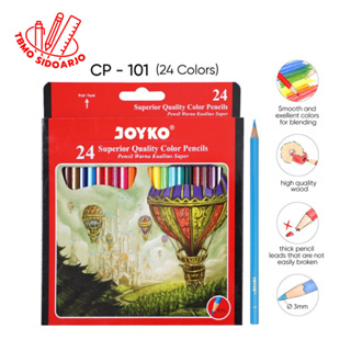 

TBMO Joyko Pensil Warna 24 Warna CP-101 Superior Quality Color Pencils Hexagonal Grip