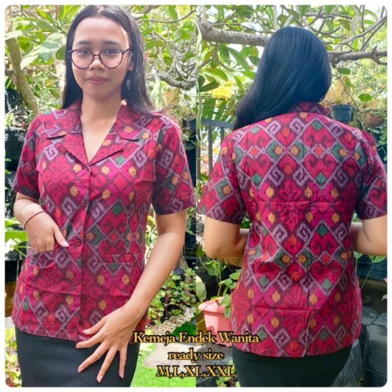 Kemeja Kantoran Endek Wanita