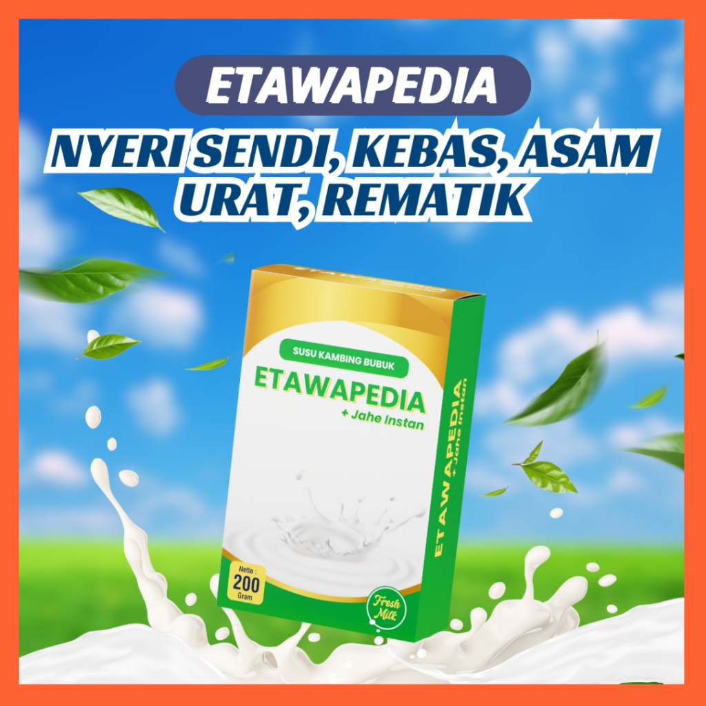 

ETAWAPEDIA - Susu Herbal Alami Untuk Atasi Nyeri Sendi, Kebas, Asam urat & rematik - Etawapedia Original