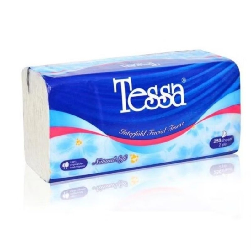 Tessa Facial Natural Soft 250 Sheets | Tessa Tisu Wajah - Tisu Tessa