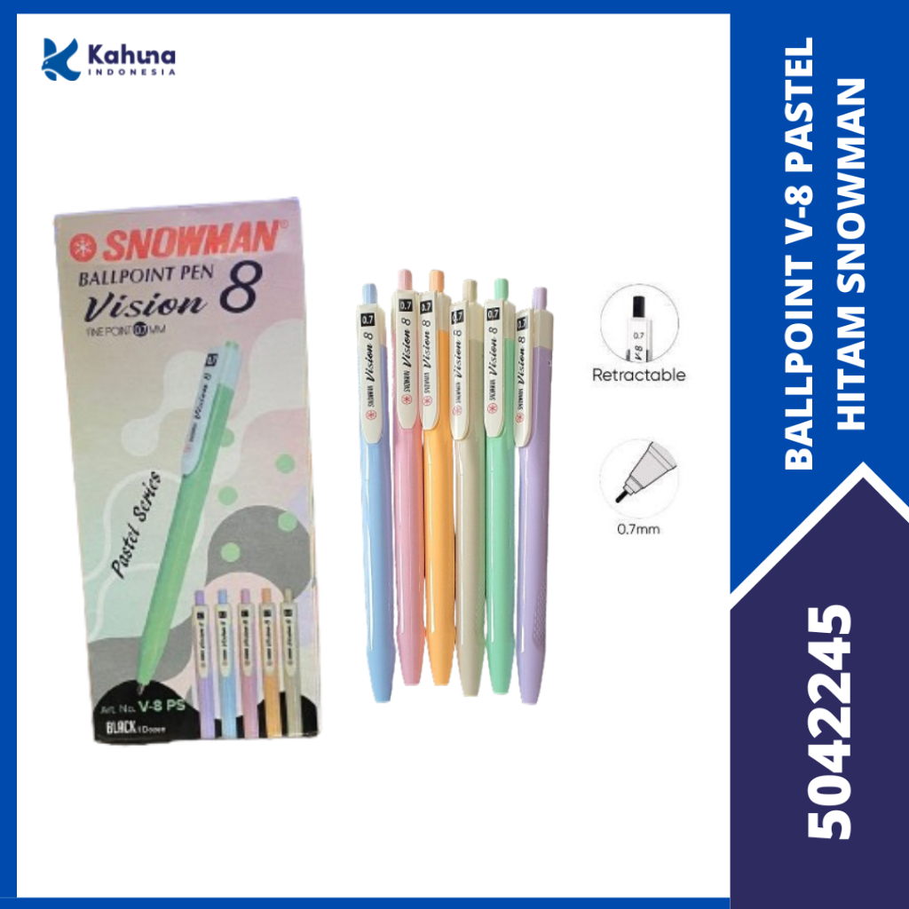 

BALLPOINT / BOLPEN / PULPEN SNOWMAN V8 0.7 PASTEL HITAM MURAH (1PACK) [5042245]