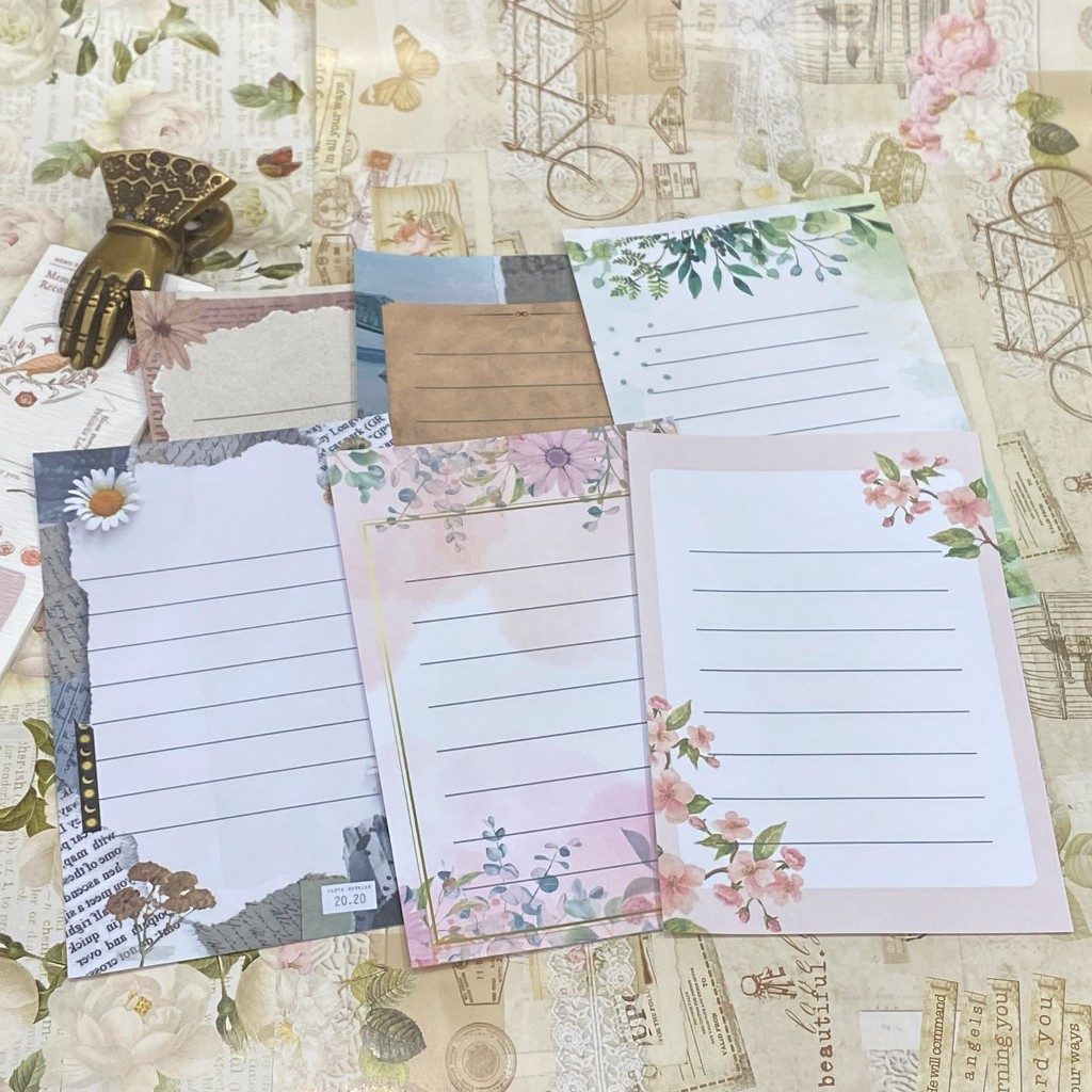 

1 Set Kertas Surat Dan Amplop Mini Aesthetic Lucu Vintage Untuk Ucapan Surat Menyurat