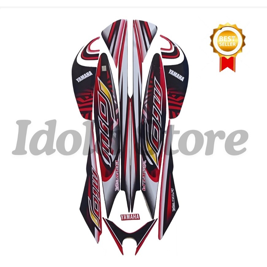 Stiker Striping Mio J 2013 Merah Biru List Stiker Standar Mio J 2013 - Striping Standar Mio J 2013