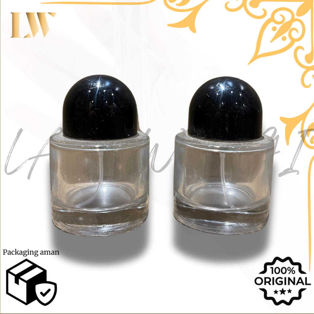 (PERLUSIN) Botol Parfume byredo 30ml Drat / Botol Kaca Bulat 30ml Drat