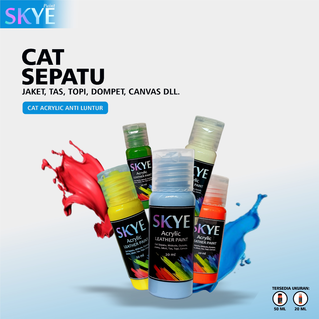 

SKYE CAT SEPATU – Cat Tas, Cat Jaket, Cat Kulit, Cat Kanvas, Cat Lukis - 20 ML