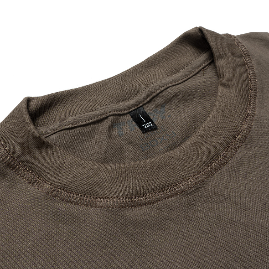 Troy Company Boxy Oversized Pocket Tees Maple Brown Donuts BK 2620